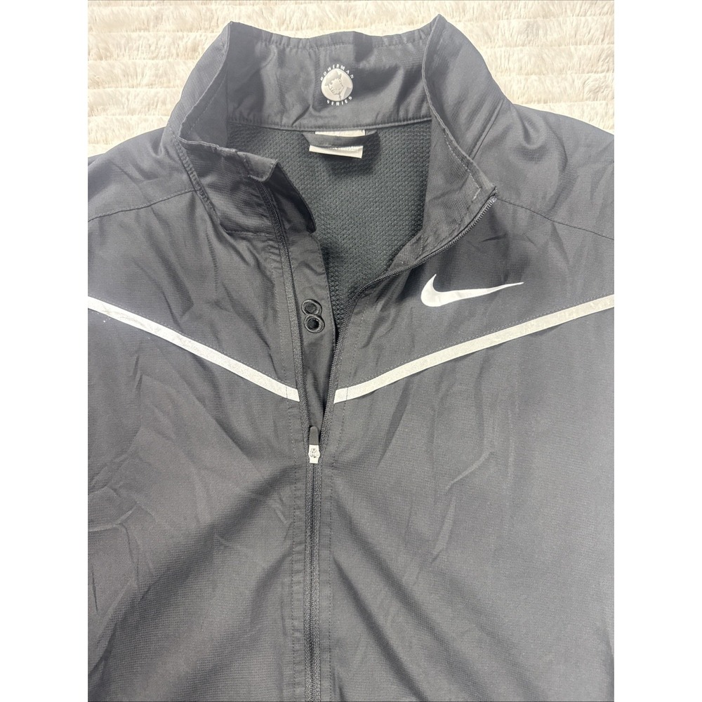 VTG Nike Athletic Black Zipped Running Vest Men Large Bowerman Series NICE - Picture 5 of 16